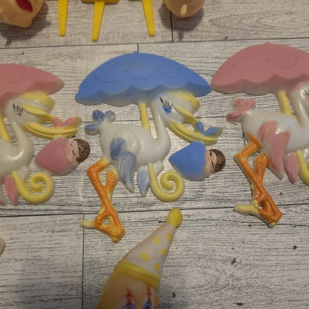 Vintage Cake Cupcake Topper Plastic Baby‎ Clown